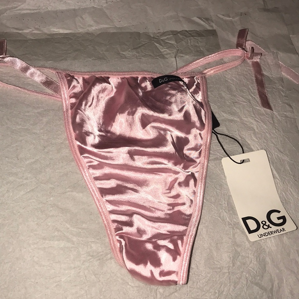 NWT D&G Satin Thong in Pink